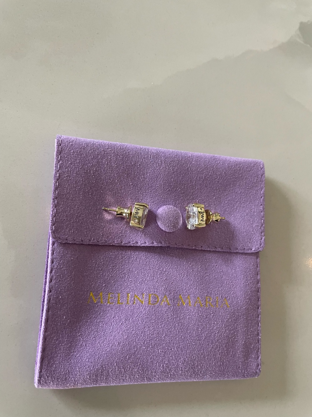 Melinda Maria Gold “Hello Gorgeous 10mm Studs” - Picture 5 of 7